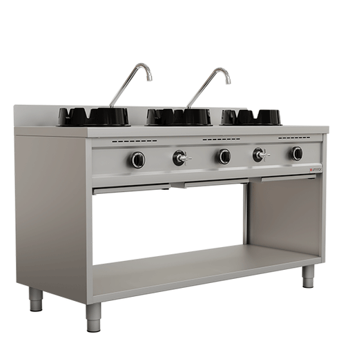 Gaswokbrander Unninox KRT-03-70 - 3x15 kW - 3 kookzone