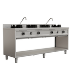 Unninox Gas wok stove – 4×15 kW – 4 cooking zone - KRT-04-70