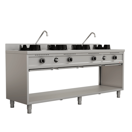 Gaswokbrander Unninox KRT-04-70 - 4×15 kW - 4 kookzone