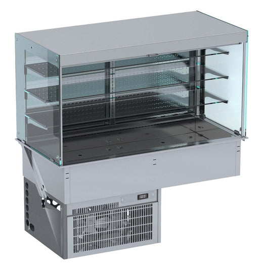 Drop-in wandmodel koelvitrine recht - roll-up 4/1 - Combisteel 7495.0170