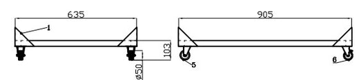 Verhogingsonderstel saladiere 2 deurs - Combisteel 7003.0510