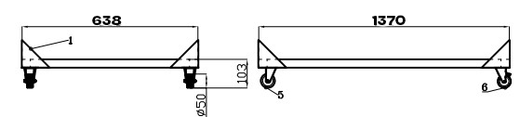 Verhogingsonderstel saladiere 3 deurs - Combisteel 7003.0515