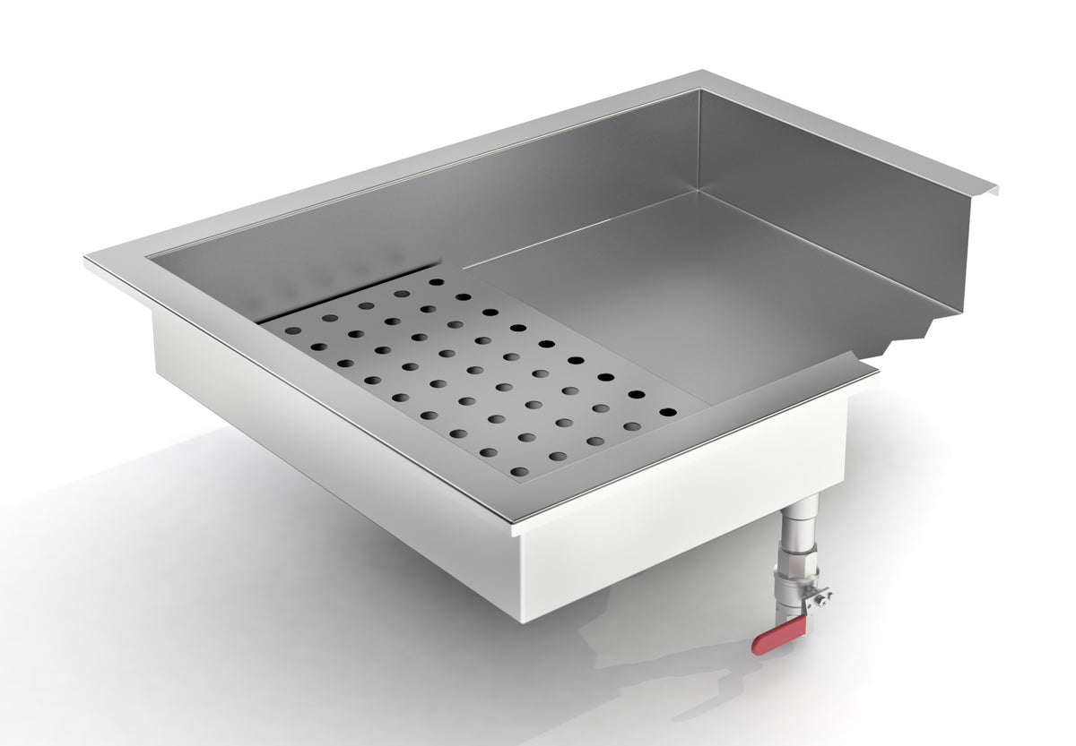 Crushed ice tray 1/1 GN built-in stainless steel AISI 304 - Combisteel 7013.2720