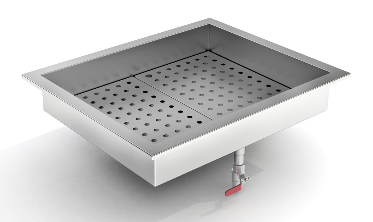 Crushed ice tray 2/1 GN built-in stainless steel AISI 304 - Combisteel 7013.2725
