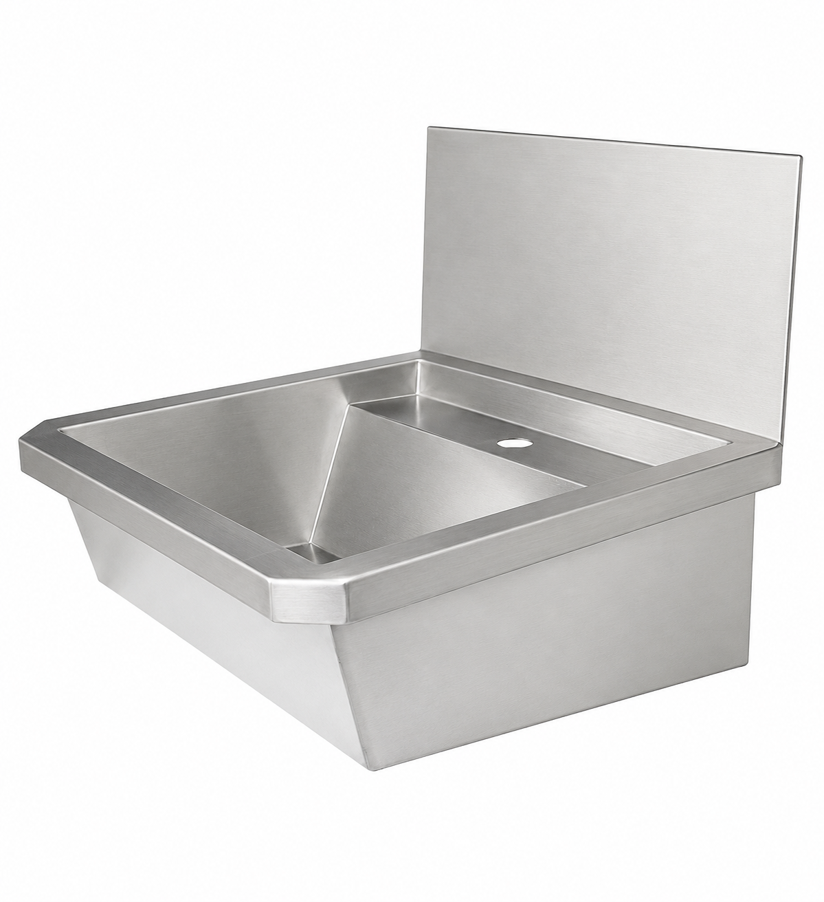 RVS WASBAK 1 KRAAN 600MM INCLUSIEF AFVOERPLUG EN SPATSCHERM, EXCLUSIEF KRAAN - aanvullende productfoto 1