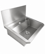 RVS WASBAK 1 KRAAN 600MM INCLUSIEF AFVOERPLUG EN SPATSCHERM, EXCLUSIEF KRAAN - aanvullende productfoto 2