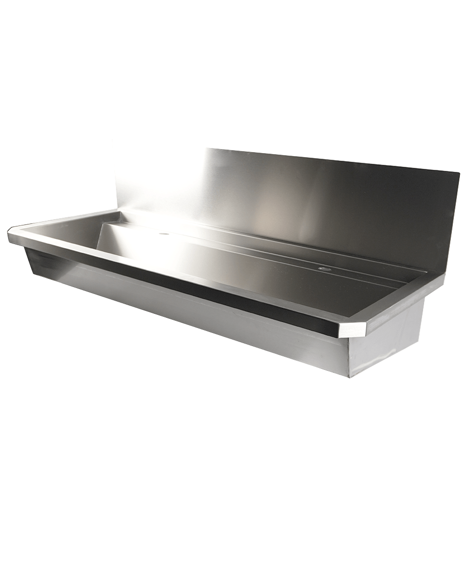 RVS WASBAK 2 KRANEN 1200MM INCLUSIEF AFVOERPLUG EN SPATSCHERM, EXCLUSIEF KRANEN - aanvullende productfoto 11
