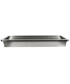 RVS WASBAK 2 KRANEN 1200MM INCLUSIEF AFVOERPLUG EN SPATSCHERM, EXCLUSIEF KRANEN - aanvullende productfoto 2