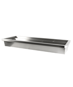 RVS WASBAK 2 KRANEN 1200MM INCLUSIEF AFVOERPLUG EN SPATSCHERM, EXCLUSIEF KRANEN - aanvullende productfoto 3