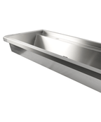 RVS WASBAK 2 KRANEN 1200MM INCLUSIEF AFVOERPLUG EN SPATSCHERM, EXCLUSIEF KRANEN - aanvullende productfoto 5