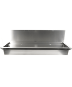 RVS WASBAK 2 KRANEN 1200MM INCLUSIEF AFVOERPLUG EN SPATSCHERM, EXCLUSIEF KRANEN - aanvullende productfoto 9