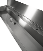 RVS WASBAK 3 KRANEN 1800MM INCLUSIEF AFVOERPLUG EN SPATSCHERM, EXCLUSIEF KRANEN - aanvullende productfoto 4