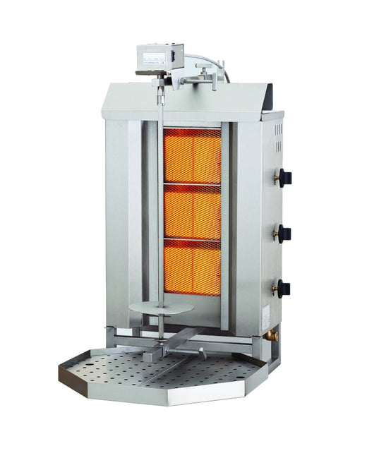 Gyros grill gas motor boven 3 hittezones - Combisteel 7049.0005