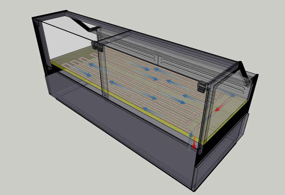 Refrigerated display case plate cooling rick 3.0 - Combisteel 7076.0030