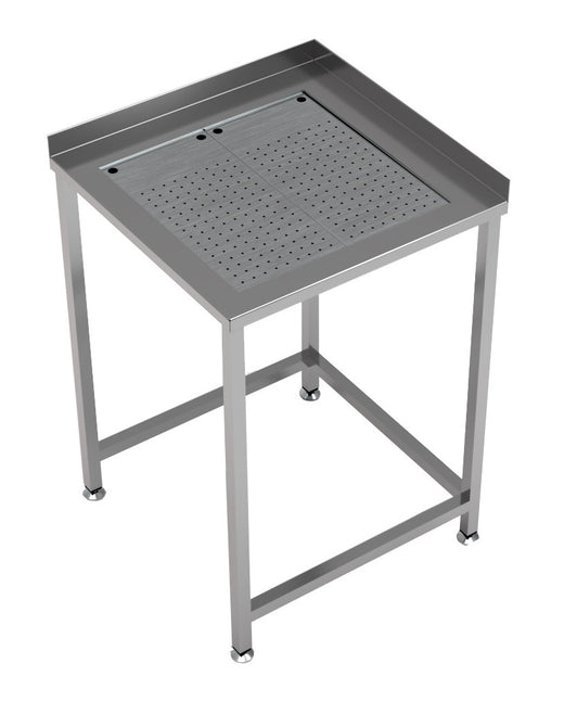 Work table corner with integrated drip tray 650X650 - Combisteel 7084.0035