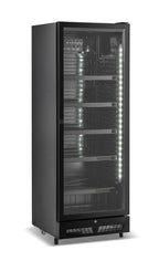 DRANKENKOELKAST 1 GLASDEUR ZWART SVE-450 BL - 7086.0005