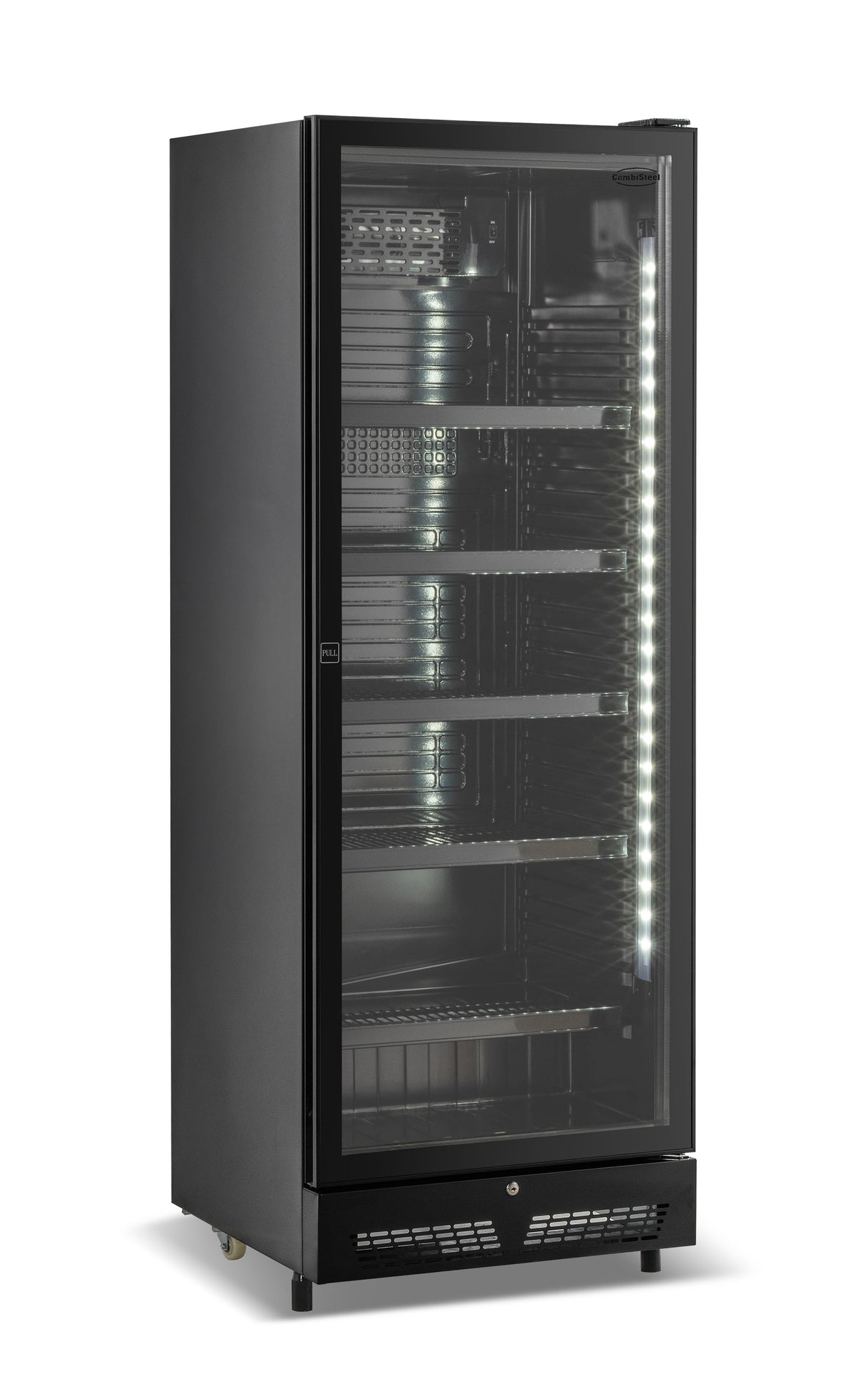 DRANKENKOELKAST 1 GLASDEUR ZWART SVE-450 BL - 7086.0005