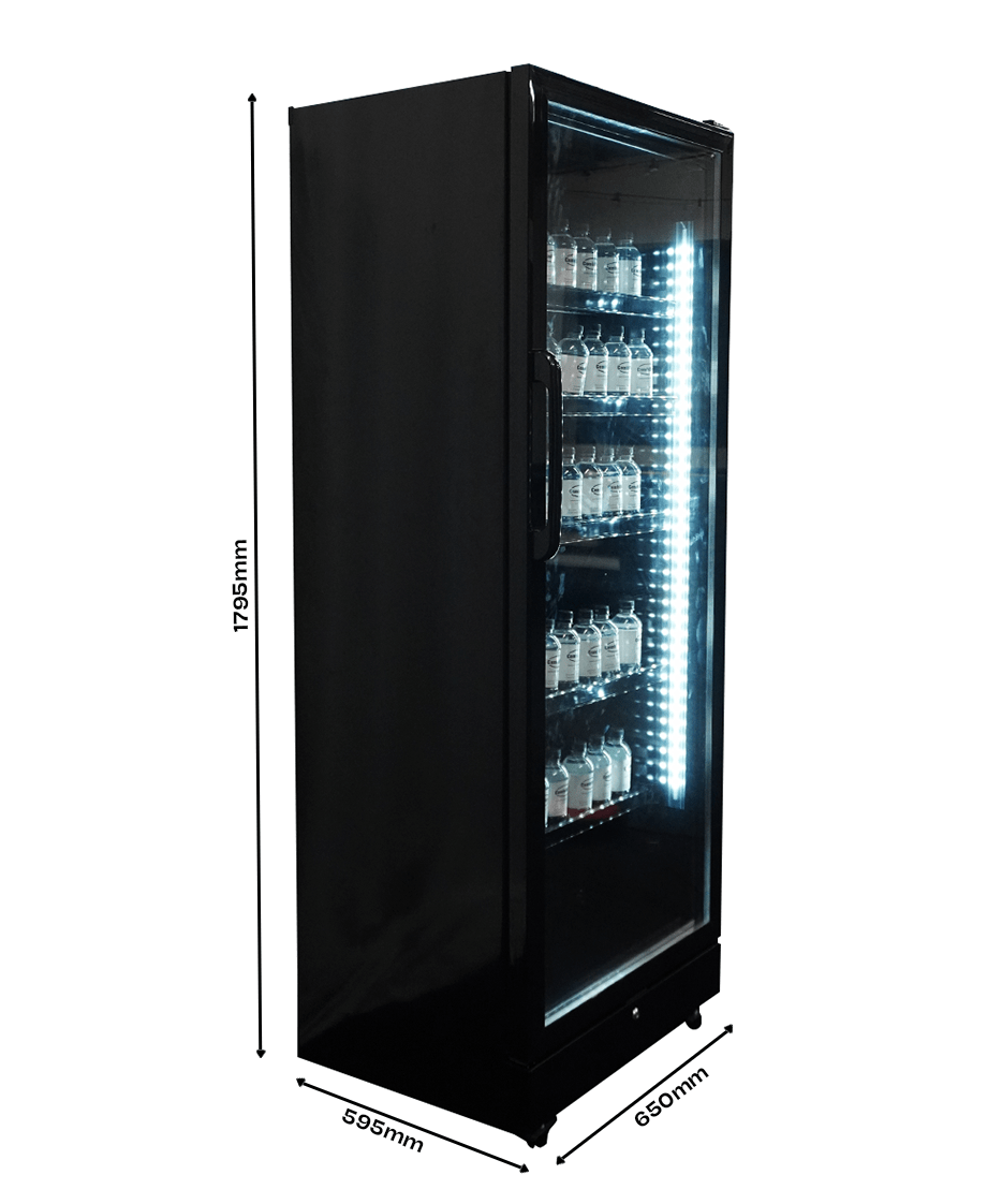 DRANKENKOELKAST 1 GLASDEUR ZWART SVE-450 BL - aanvullende productfoto 17
