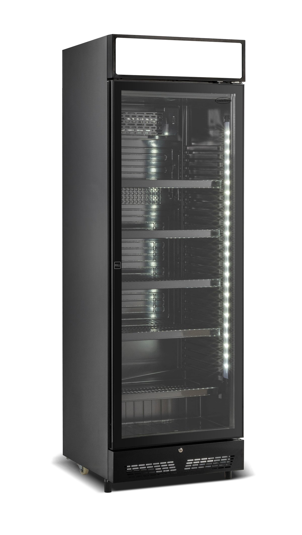 Beverage refrigerator 1 glass door black with light box SVE-450 blc - Combisteel 7086.0010