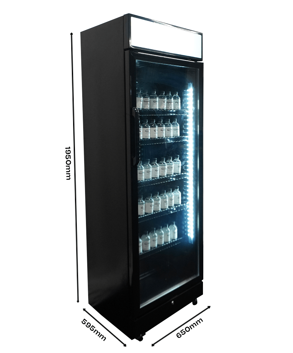 DRANKENKOELKAST 1 GLASDEUR ZWART MET LICHTBAK SVE-450 BLC - aanvullende productfoto 14