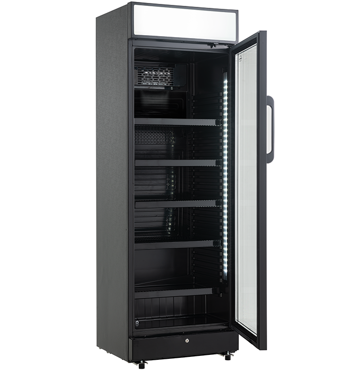 Beverage refrigerator 1 glass door black with light box SVE-450 blc - Combisteel 7086.0010
