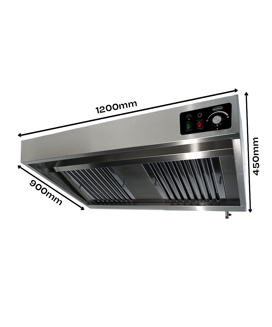 Wall-mounted extractor hood complete - 1200x900 mm - Combisteel 7088.0010