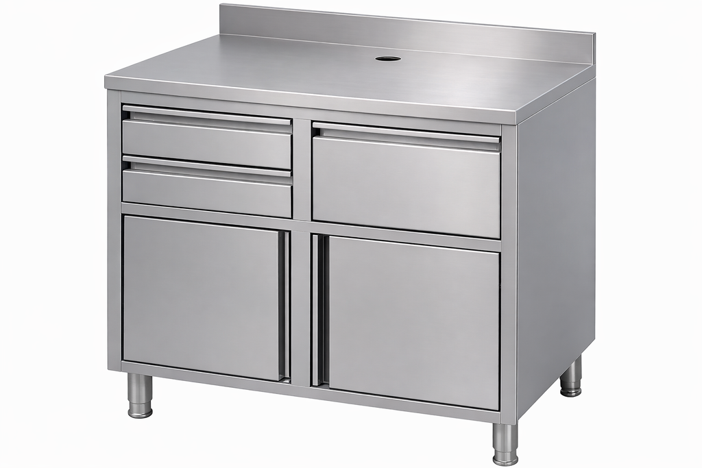 RVS KOFFIE WERKTAFEL 1250X600X1150 - 7088.1005