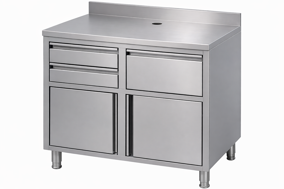 Stainless steel coffee work table 1250X600X1150 - Combisteel 7088.1005