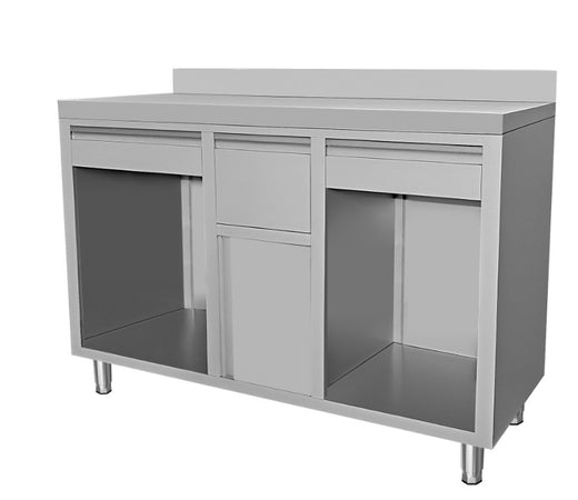 RVS koffie werktafel 1500X600X1150 - Combisteel 7088.1010