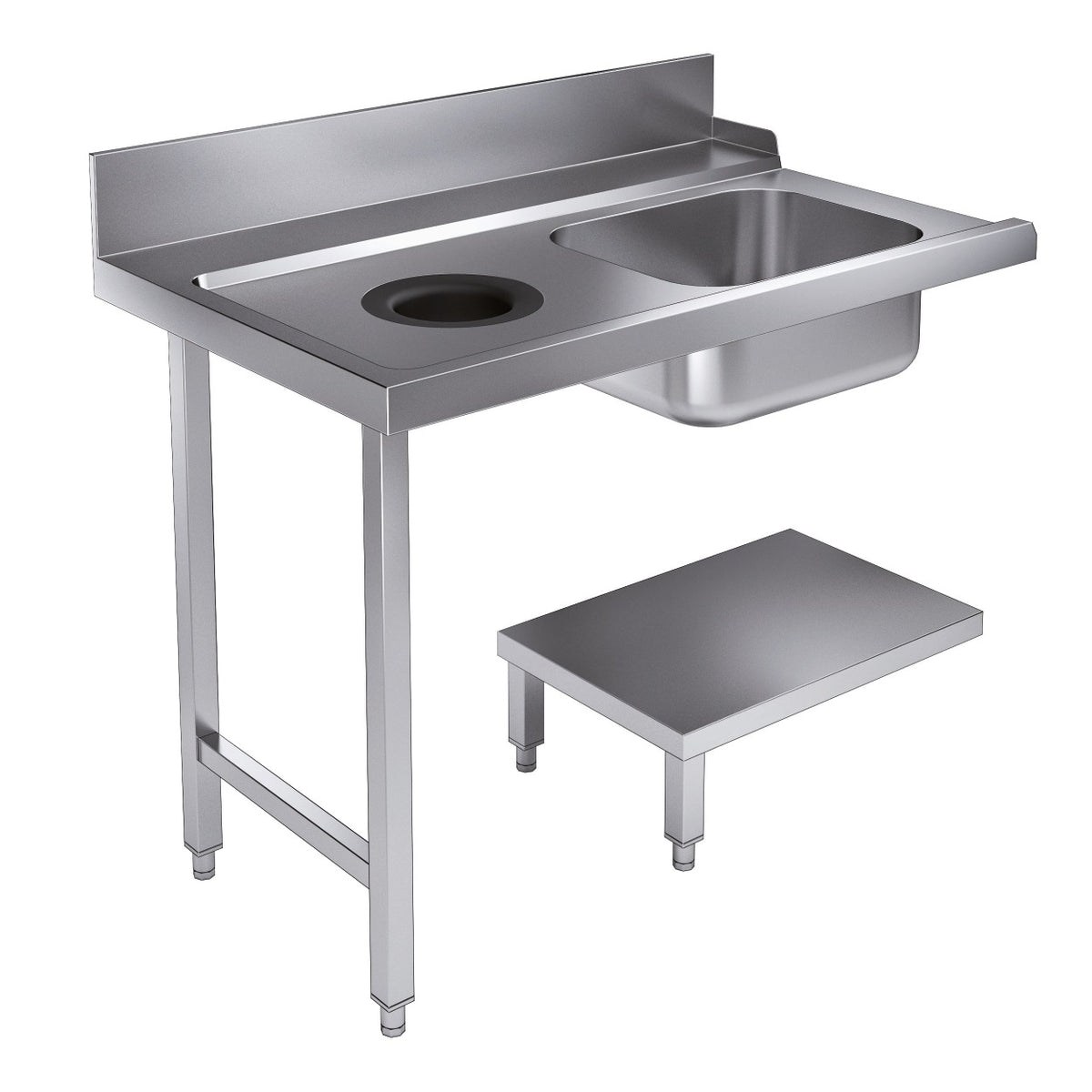 AANVOERTAFEL BODEMSCHAP MET AFVALGAT 1200 LINKS TBV 7280.0045-0046 - 7106.0015