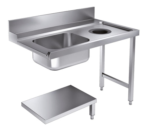 AANVOERTAFEL BODEMSCHAP MET AFVALGAT 1200 RECHTS TBV 7280.0045-0046 - 7106.0020
