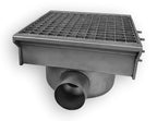 RVS AFVOERPUT 300X265 MET 1 UITGANG TBV SLEUFGOOT - 7107.0020