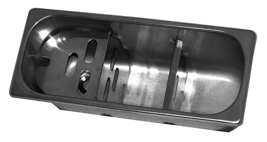 Ijslepel spoelbak 270X110X120 met waterafvoergat en standpijp - Combisteel 7108.0005