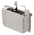 IJSLEPEL SPOELBAK MET KRAAN EN IJSLEPELDOUCHE 410X120X270
MET WATERAFVOERGAT, WATERAANSLUITING EN STANDPIJP - 7108.0040