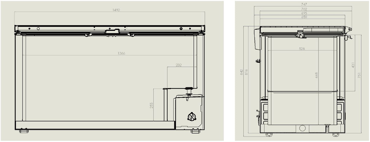 VRIESKIST RVS DEKSEL 469 L - aanvullende productfoto 1
