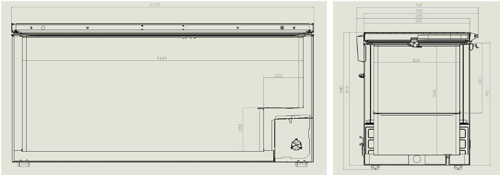 VRIESKIST RVS DEKSEL 572 L - aanvullende productfoto 1