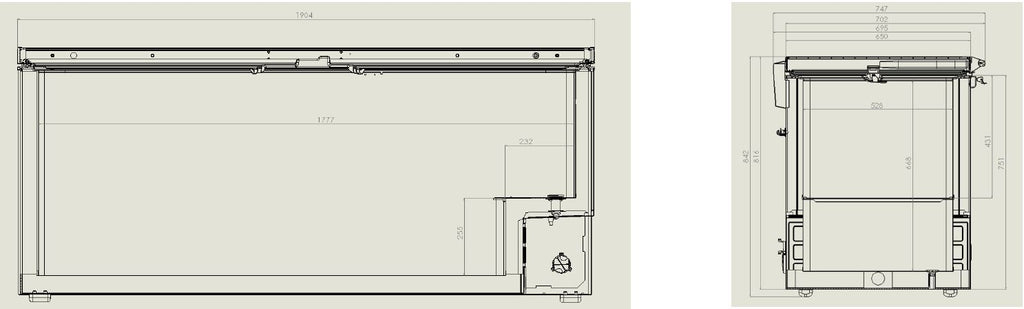 VRIESKIST RVS DEKSEL 635 L - aanvullende productfoto 1