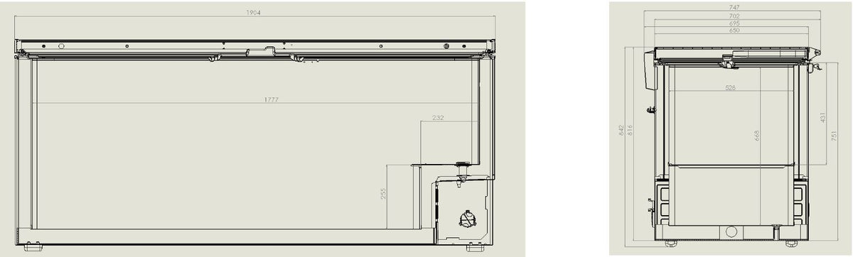 VRIESKIST RVS DEKSEL 635 L - aanvullende productfoto 1