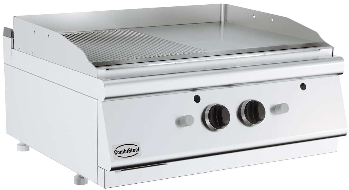 BASE 700 BAKPLAAT EL. CHROOM/GERIBD TAFELMODEL - 7178.0272