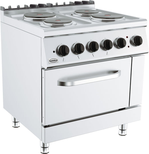 Base 700 kooktafel elektrisch 4 pl. elektrische oven - Combisteel 7178.0435