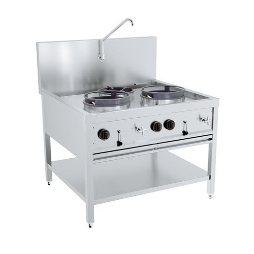 Gas woktafel 2X17KW + 1X9KW - Combisteel 7178.1205