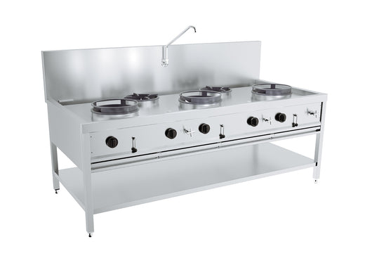 Gas woktafel 3X17KW + 2X9KW - Combisteel 7178.1210