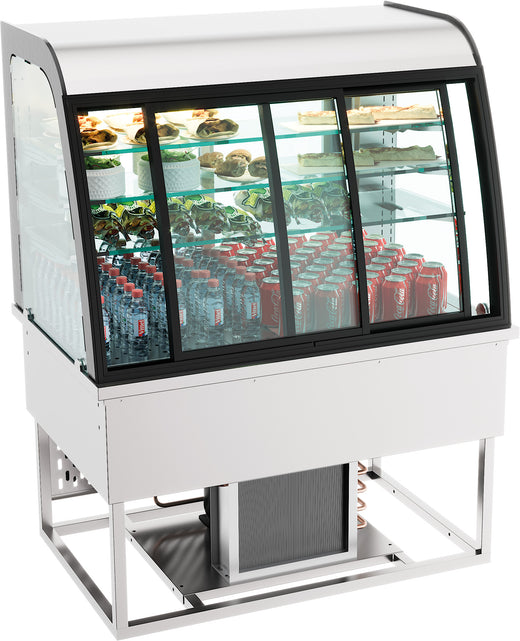 Drop-in koelvitrine 140 l schuifdeuren - Combisteel 7178.2000