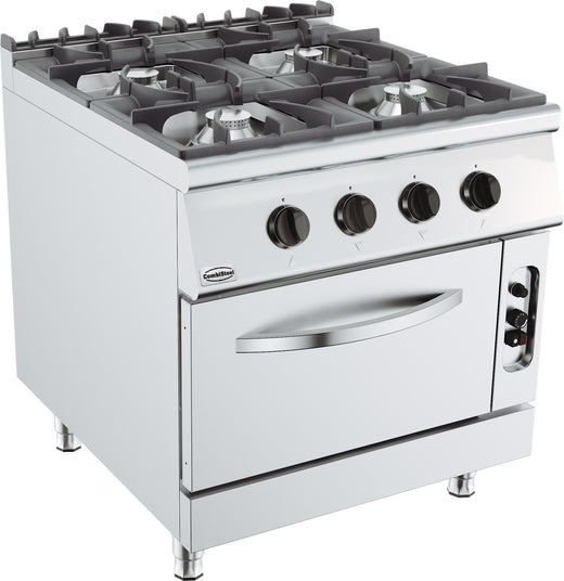 Base 900 gasfornuis 4 br. met gasoven - Combisteel 7178.3015