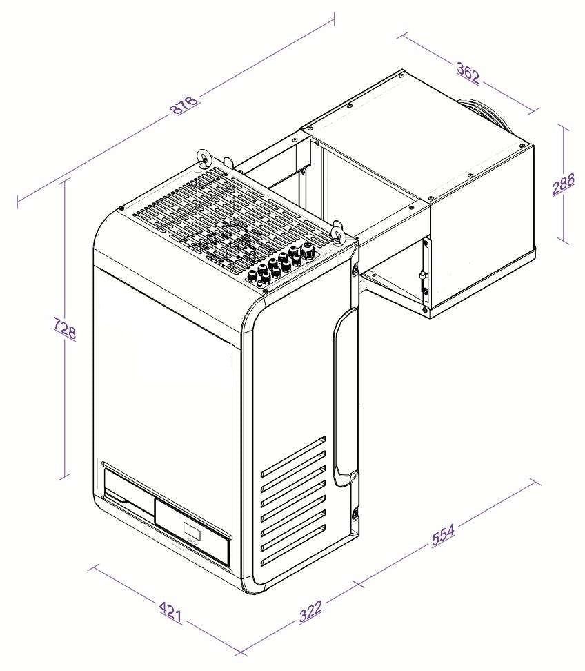 WANDUNIT INHANG KOEL 6,6-12,6 M3 MET ONLINE VERBINDING - aanvullende productfoto 2