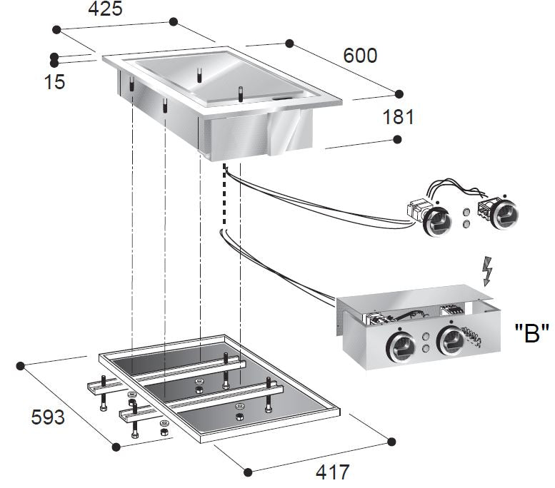 EL.BAKPLAAT CHROOM 400V - aanvullende productfoto 1