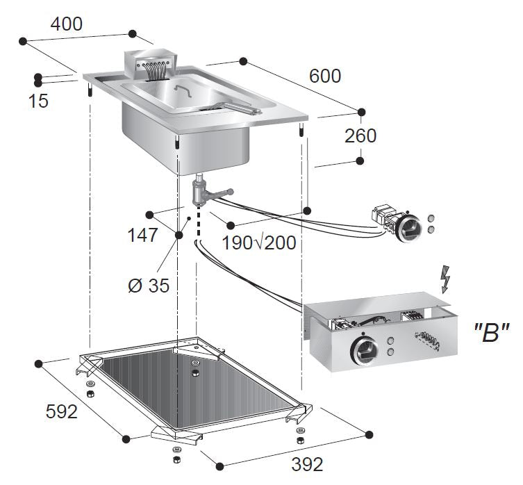 Electric fryer 1X10 l - Combisteel 7266.0065