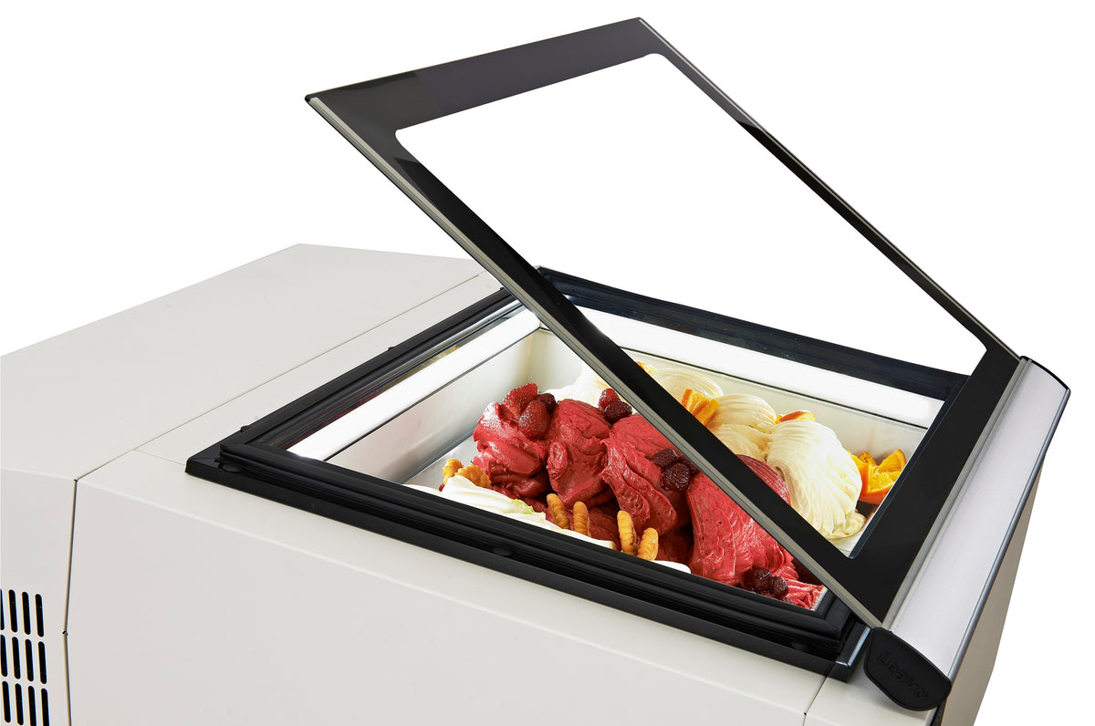 Countertop ice cream display case white opens on the operator side - Combisteel 7292.0005