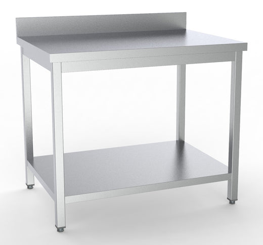 Work table with undershelf upstand flat-packed - 800x600 mm - Combisteel 7333.0090
