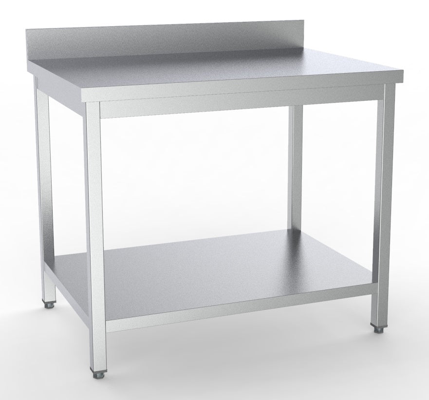Work table with undershelf upstand flat-packed - 900x700 mm - Combisteel 7333.0105